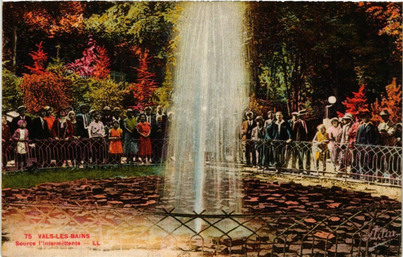 Carte postale ancienne Vals-les-Bains - Source l'Intermittente