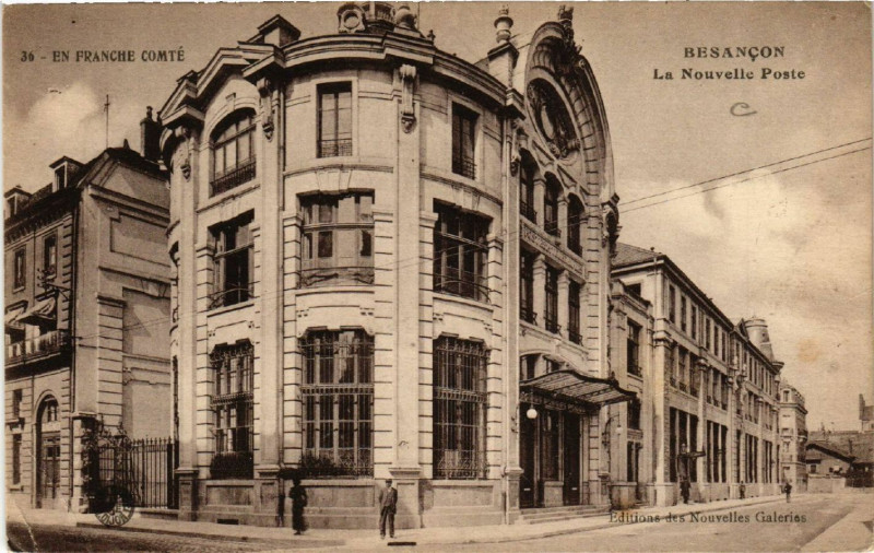 Carte postale ancienne Besancon - La Nouvelle Poste à Besançon