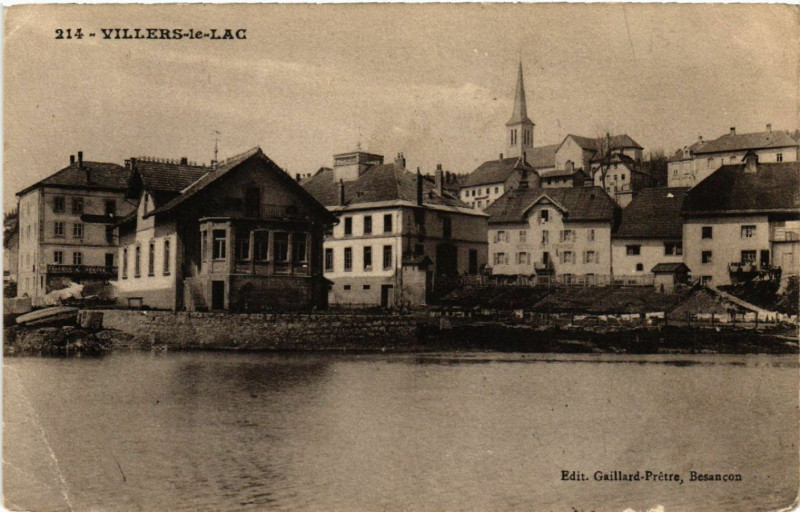 Carte postale ancienne Villers-le-Lac - Scene à Villers-le-Lac