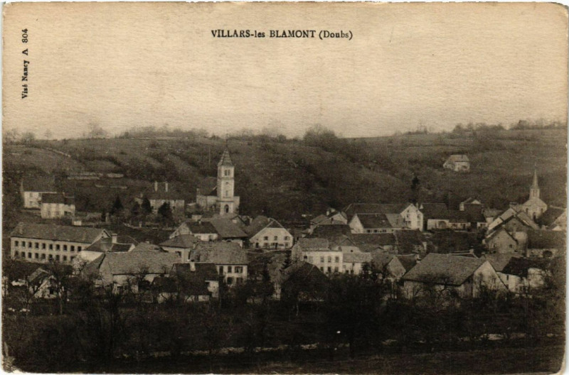 Carte postale ancienne Villars-les-Blamont - Vue générale à Villars-lès-Blamont