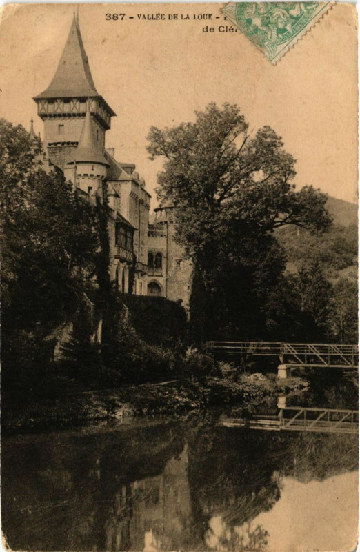 Carte postale ancienne Vallée de la Loue - Scene