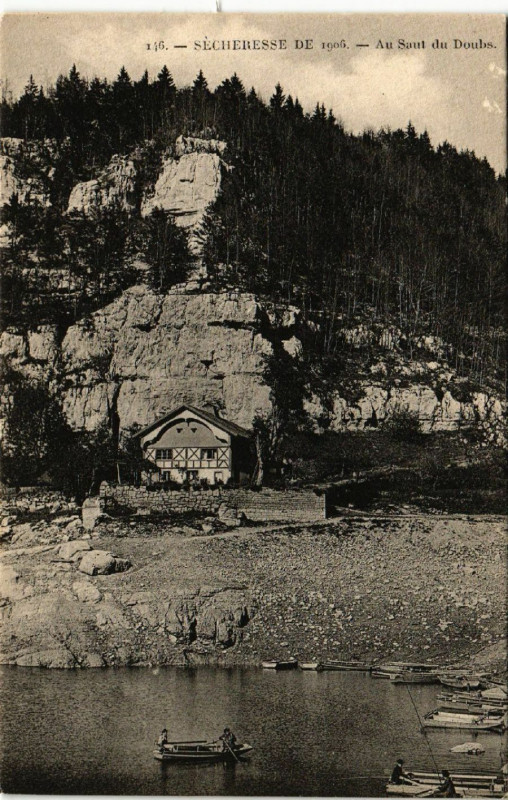 Carte postale ancienne Secheresse De 1906 - Sécheresse De 1906 - Au Saut de Doubs à Doubs