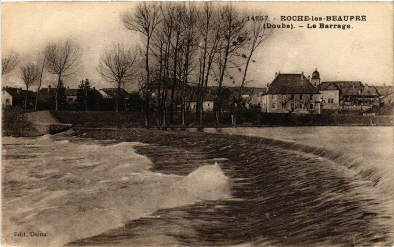 Carte postale ancienne Roche-les-Beaupre - Roche-les-Beaupre - Le Barrage