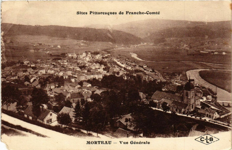 Carte postale ancienne Morteau - Vue générale à Morteau