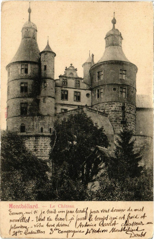 Carte postale ancienne Montbeliard - Le Chateau à Montbéliard