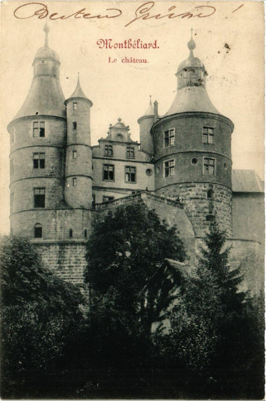 Carte postale ancienne Montbeliard - Le Chateau à Montbéliard