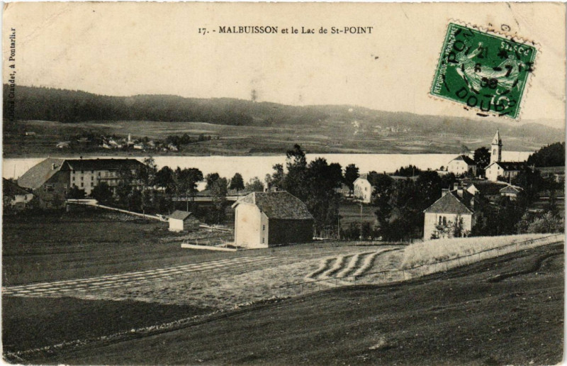 Carte postale ancienne Malbuisson et le Lac de Saint-Point à Malbuisson