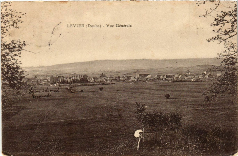 Carte postale ancienne Levier - Vue générale à Levier