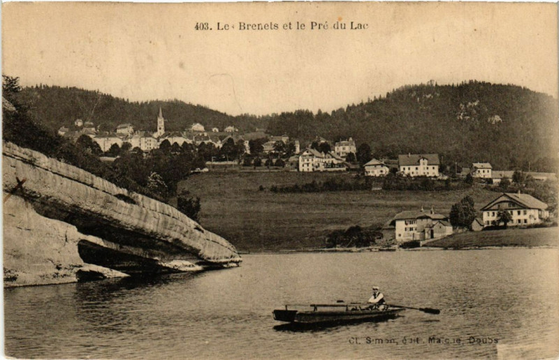 Carte postale ancienne Les Brenets et le Pré du Lac