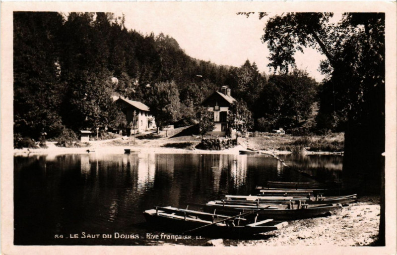 Carte postale ancienne Le Saut du Doubs - Rive Francaise à Doubs