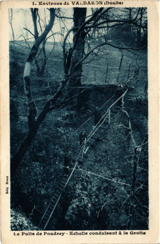 Carte postale ancienne Environs de Valdahon - Le Puits de Poudrey à Valdahon