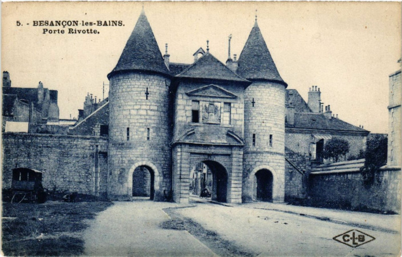 Carte postale ancienne Besancon-les-Bains - Porte Rivotte à Besançon