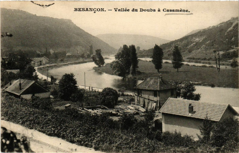 Carte postale ancienne Besancon - Vallée du Doubs a Casamene à Besançon