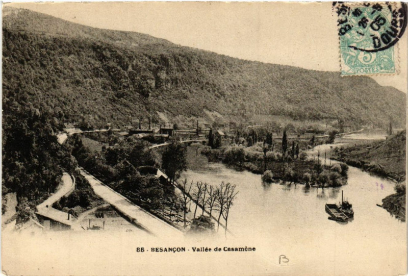 Carte postale ancienne Besancon - Vallée de Casamene à Besançon