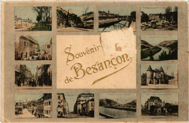Carte postale ancienne Besancon - Souvenir de Besancon - Scenes à Besançon