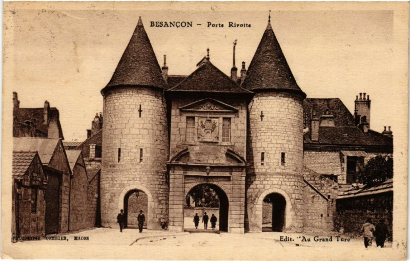 Carte postale ancienne Besancon - Porte Rivotte à Besançon