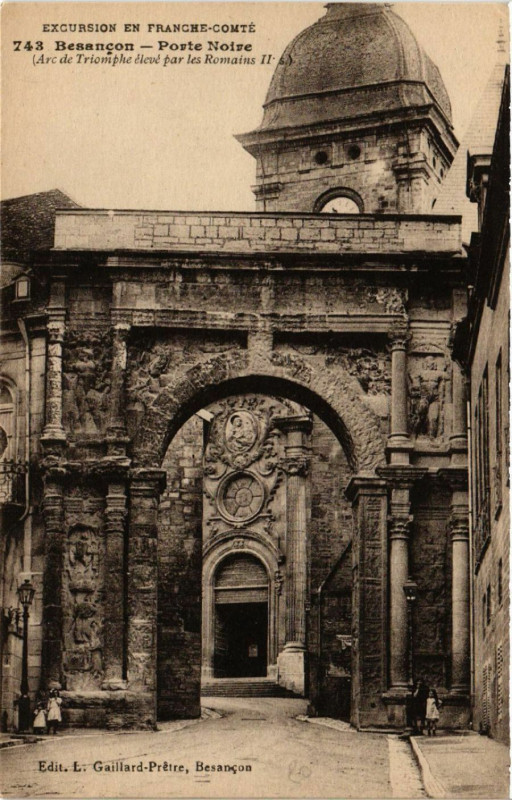 Carte postale ancienne Besancon - Porte Noire à Besançon