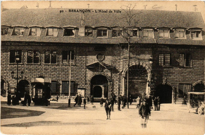 Carte postale ancienne Besancon - L'Hotel de Ville à Besançon