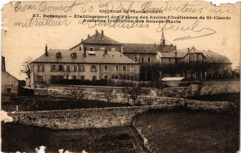 Carte postale ancienne Besancon - Etablissement des Freres des Ecoles Chrétiennes à Besançon