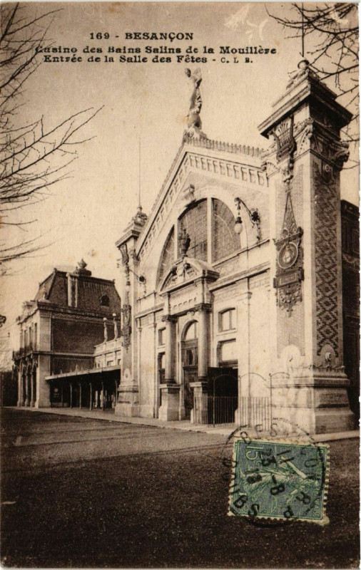Carte postale ancienne Besancon - Casino des Bains Salins de la Mouillere à Besançon