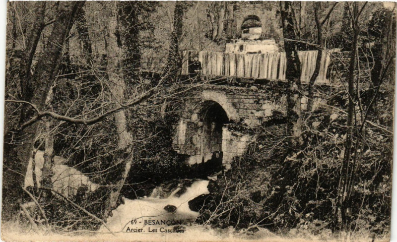 Carte postale ancienne Besancon - Arcier - Les Cascades à Besançon