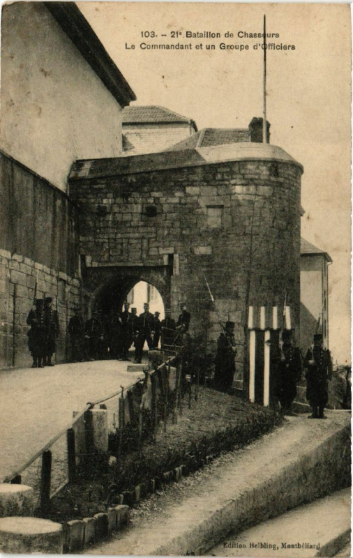 Carte postale ancienne 21e Bataillon de Chasseurs - Le Commandant