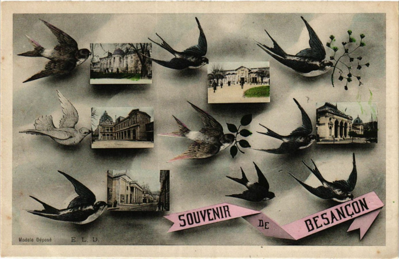 Carte postale ancienne Souvenir de Besancon à Besançon
