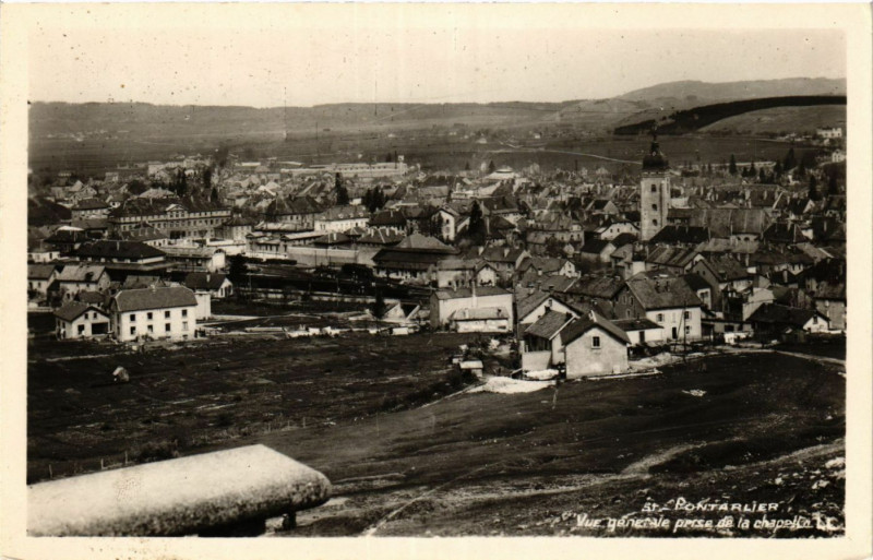 Carte postale ancienne Pontarlier - Vue générale à Pontarlier