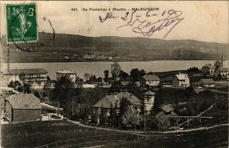 Carte postale ancienne De Pontarlier a Mouthe - Malbuisson à Pontarlier