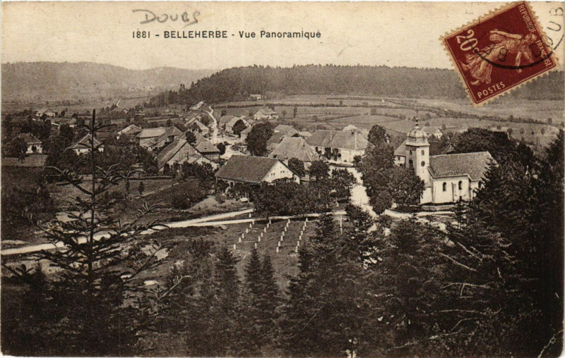 Carte postale ancienne Belleherbe - Vue panoramique à Belleherbe