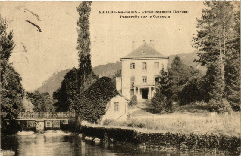 Carte postale ancienne Guillon les Bains - L'Etablissement Thermal à Guillon-les-Bains