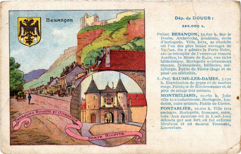 Carte postale ancienne Besancon à Besançon