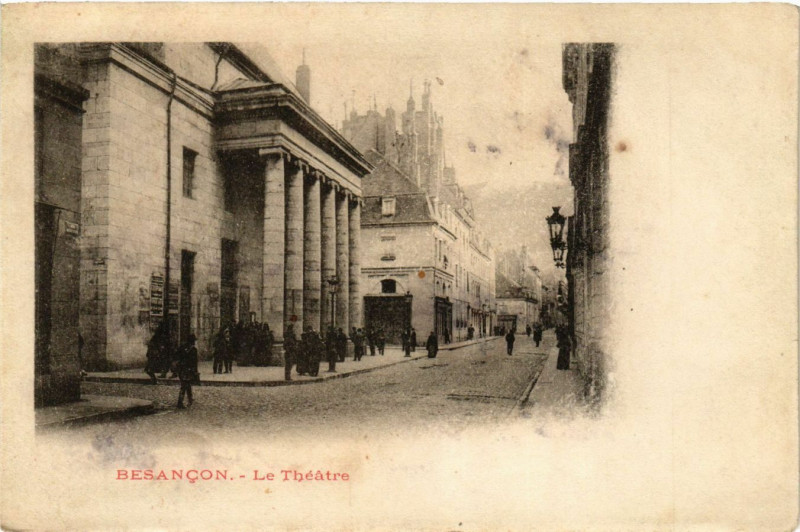 Carte postale ancienne Besancon - Le Théatre à Besançon