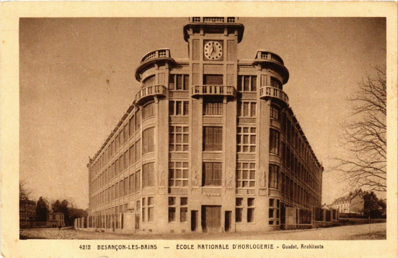 Carte postale ancienne Besancon-les-Bains - Ecole Nationale d'Horlogerie - Goudat .. à Besançon