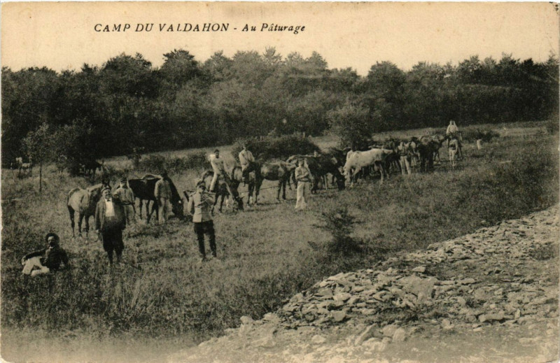 Carte postale ancienne Camp du Valdahon - Au Paturage à Valdahon