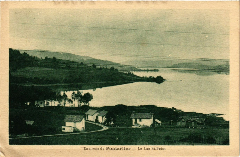 Carte postale ancienne Environs de Pontarlier - Le Lac Saint-Point à Pontarlier