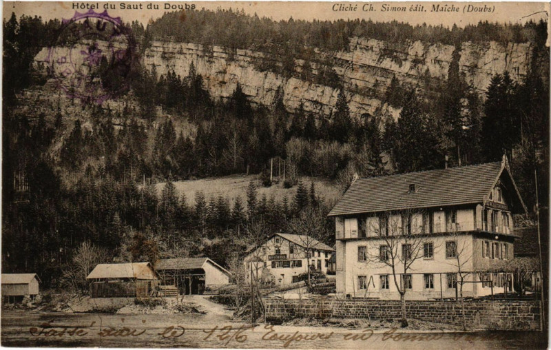 Carte postale ancienne Hotel du Saut du Doubs à Doubs