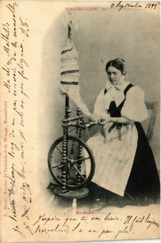 Carte postale ancienne Montbeliard le Septembre 1899 - Au Ronet à Montbéliard