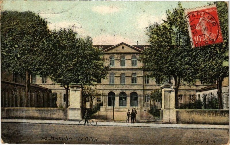 Carte postale ancienne Ed. Aqua 943 Pontarlier Le College à Pontarlier