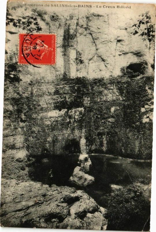Carte postale ancienne Environs de Salins-les-Bains - Le Creux Billard
