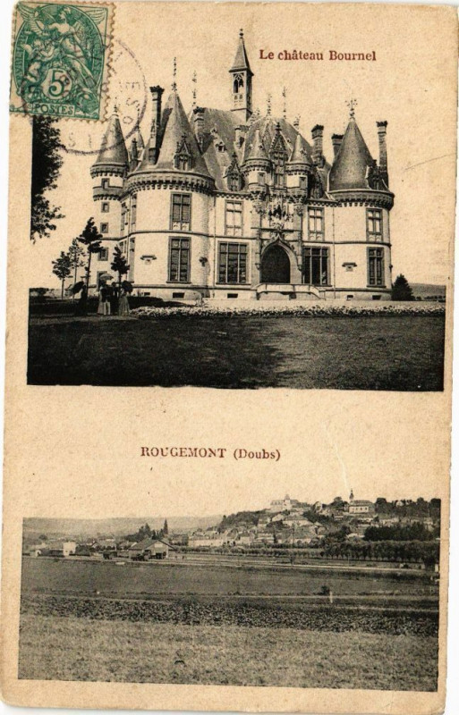 Carte postale ancienne Le chateau Bournel - Rougemont à Rougemont