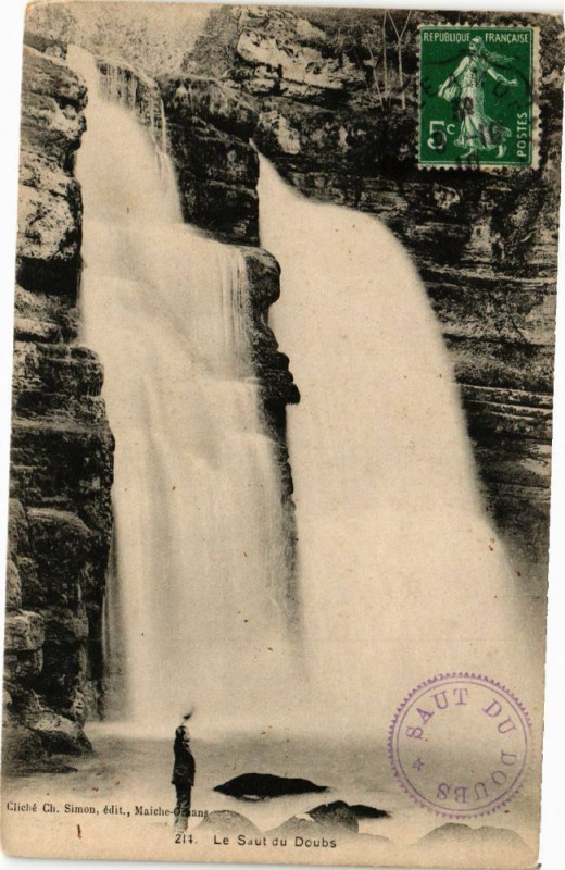 Carte postale ancienne Le Saut du Doubs à Doubs