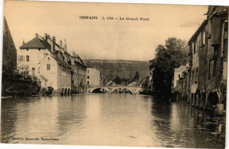 Carte postale ancienne Ornans - Le Grand Pont à Ornans