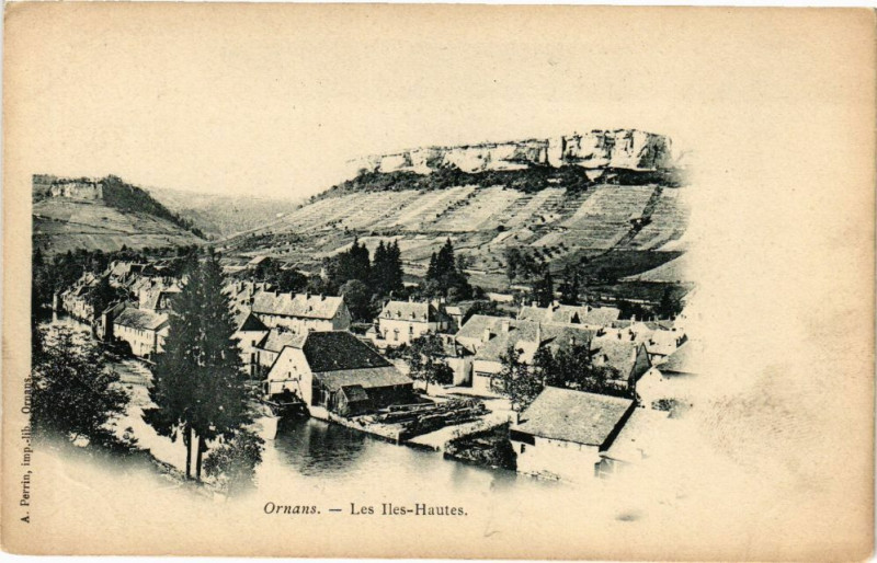 Carte postale ancienne Ornans - Les Iles-Hautes à Ornans