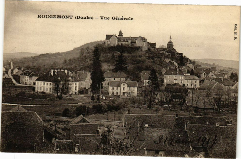Carte postale ancienne Rougemont - Vue Générale à Rougemont