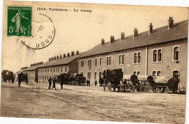 Carte postale ancienne Valdahon - Le Camp à Valdahon