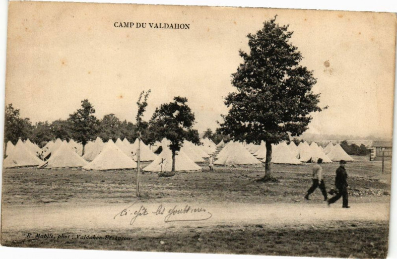 Carte postale ancienne Camp du Valdahon à Valdahon