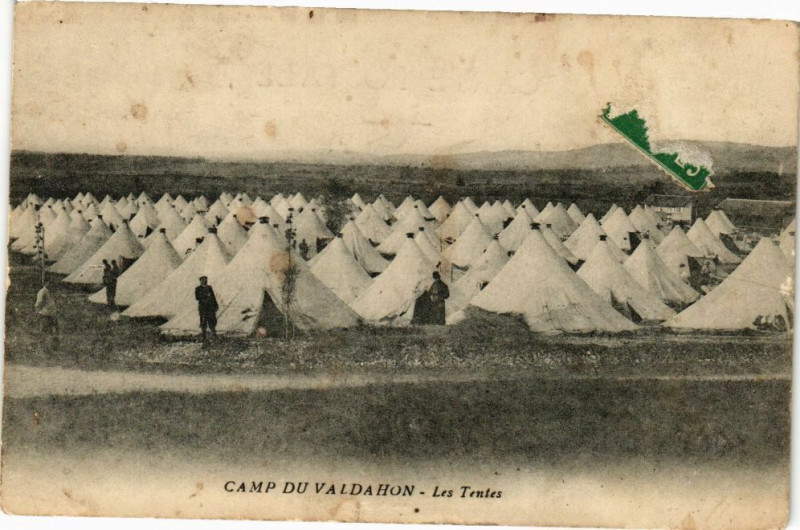 Carte postale ancienne Camp du Valdahon - Les Tentes à Valdahon