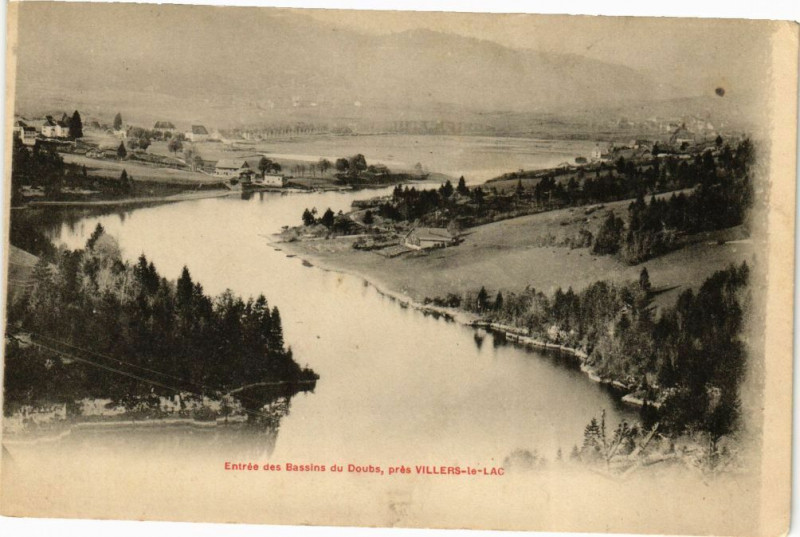 Carte postale ancienne Entrée des Bassins du Doubs pres Villers-le-Lac à Doubs