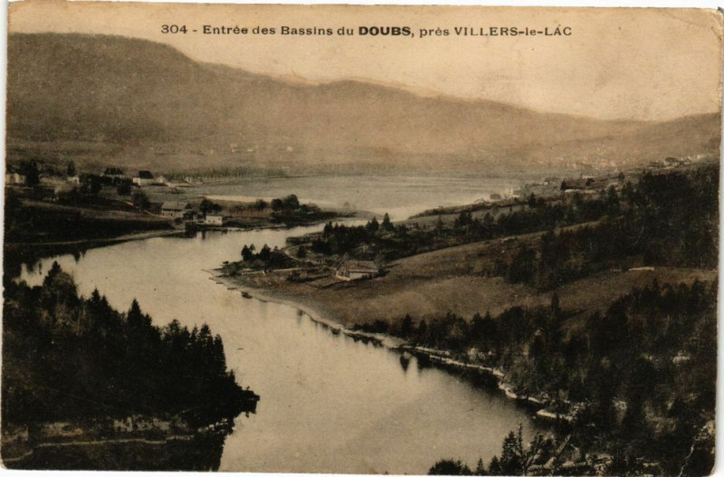 Carte postale ancienne Entrée des Bassins du Doubs pres Villers-le-Lac à Doubs